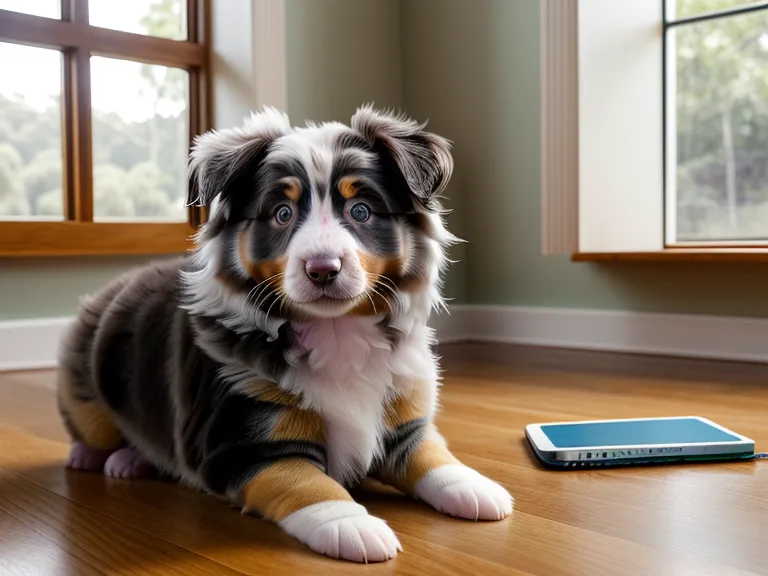 Symbolischer Tech-Vergleich zwischen hoher Videoauflösung und schneller Ladezeit bei einer Online-Hundeschule