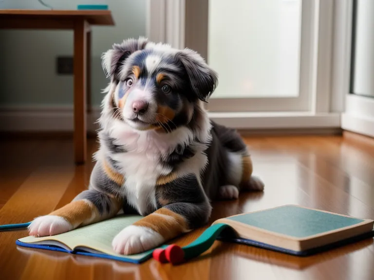 Hundetraining-Begriffe im Online-Welpenkurs-Vergleich: Whiteboard mit gegenübergestellten Kursmodulen