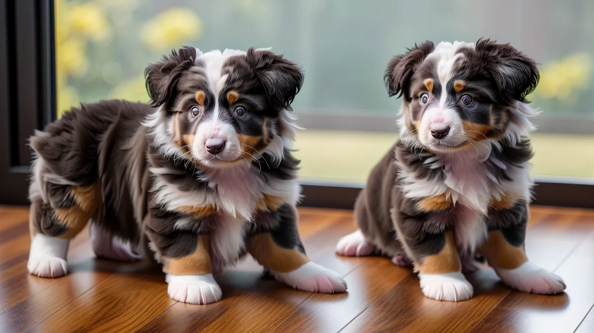 Welpen beim Tierarzt trainieren: Australian-Shepherd-Welpe übt Medical Training für den Praxisbesuch