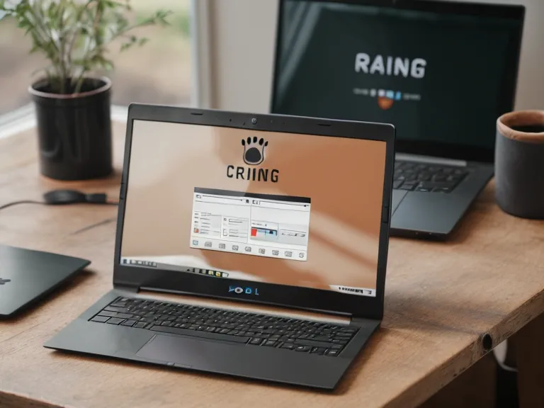 Online-Welpenkurs Dashboard auf einem Laptop mit Notizen