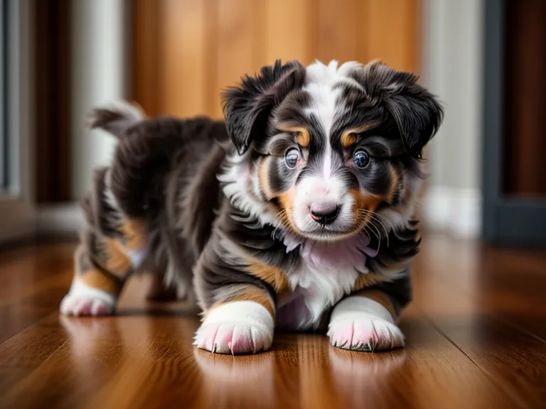 Australian Shepherd Welpe hält Blickkontakt ohne Leckerli – Motivation ohne Leckerli in der Praxis